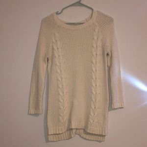 Cream colored sweater with buttons